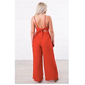 Red jumpsuit